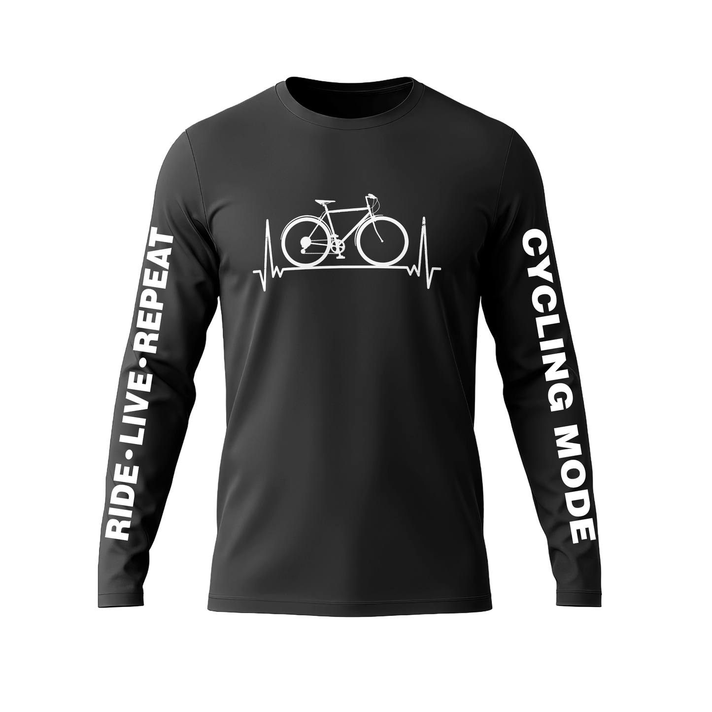 Long Sleeve Drifit Shirt: Bicycle Heartbeat