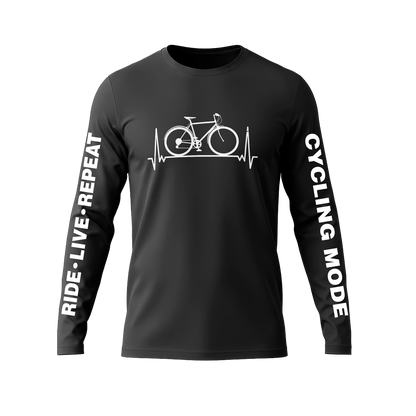 Long Sleeve Drifit Shirt: Bicycle Heartbeat