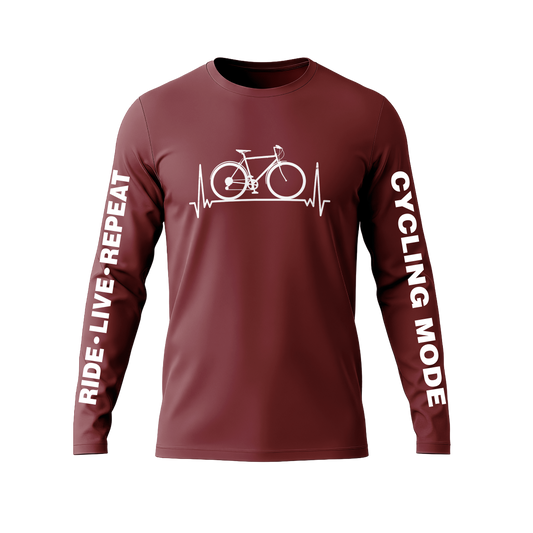 Long Sleeve Drifit Shirt: Bicycle Heartbeat