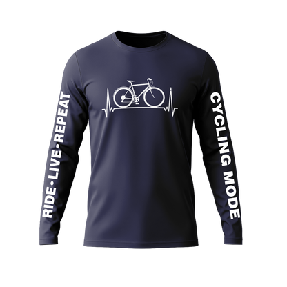 Long Sleeve Drifit Shirt: Bicycle Heartbeat