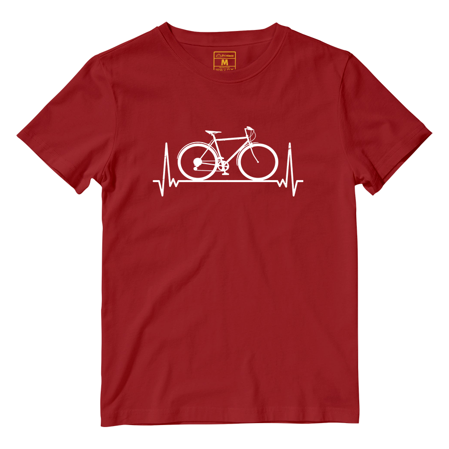 Cotton Shirt: Bicycle Heartbeat