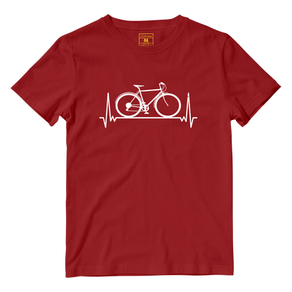 Cotton Shirt: Bicycle Heartbeat