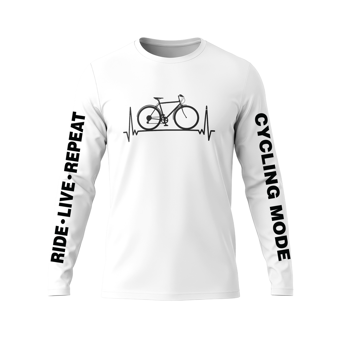 Long Sleeve Drifit Shirt: Bicycle Heartbeat