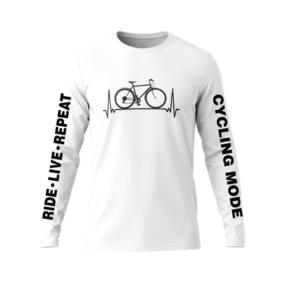 Long Sleeve Drifit Shirt: Bicycle Heartbeat