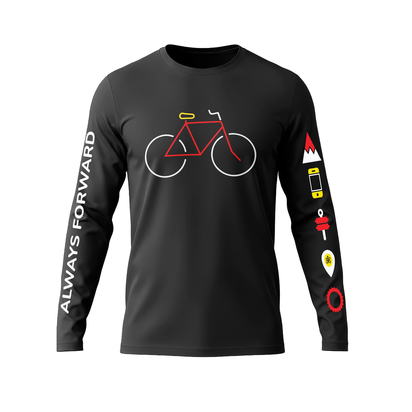 Long Sleeve Drifit Shirt: Bicycle Monoline