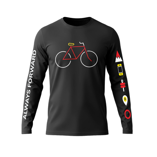 Long Sleeve Drifit Shirt: Bicycle Monoline