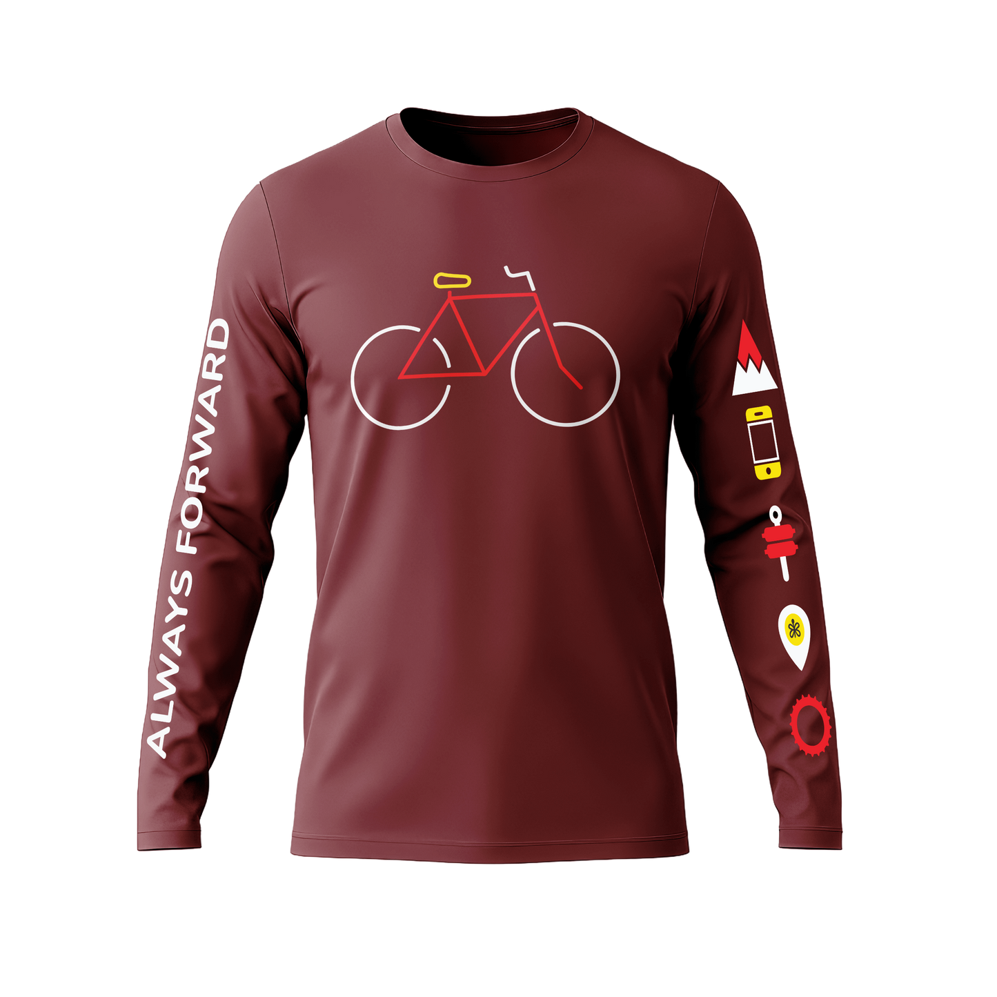 Long Sleeve Drifit Shirt: Bicycle Monoline
