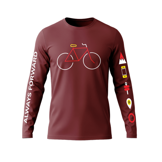 Long Sleeve Drifit Shirt: Bicycle Monoline