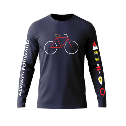 Long Sleeve Drifit Shirt: Bicycle Monoline