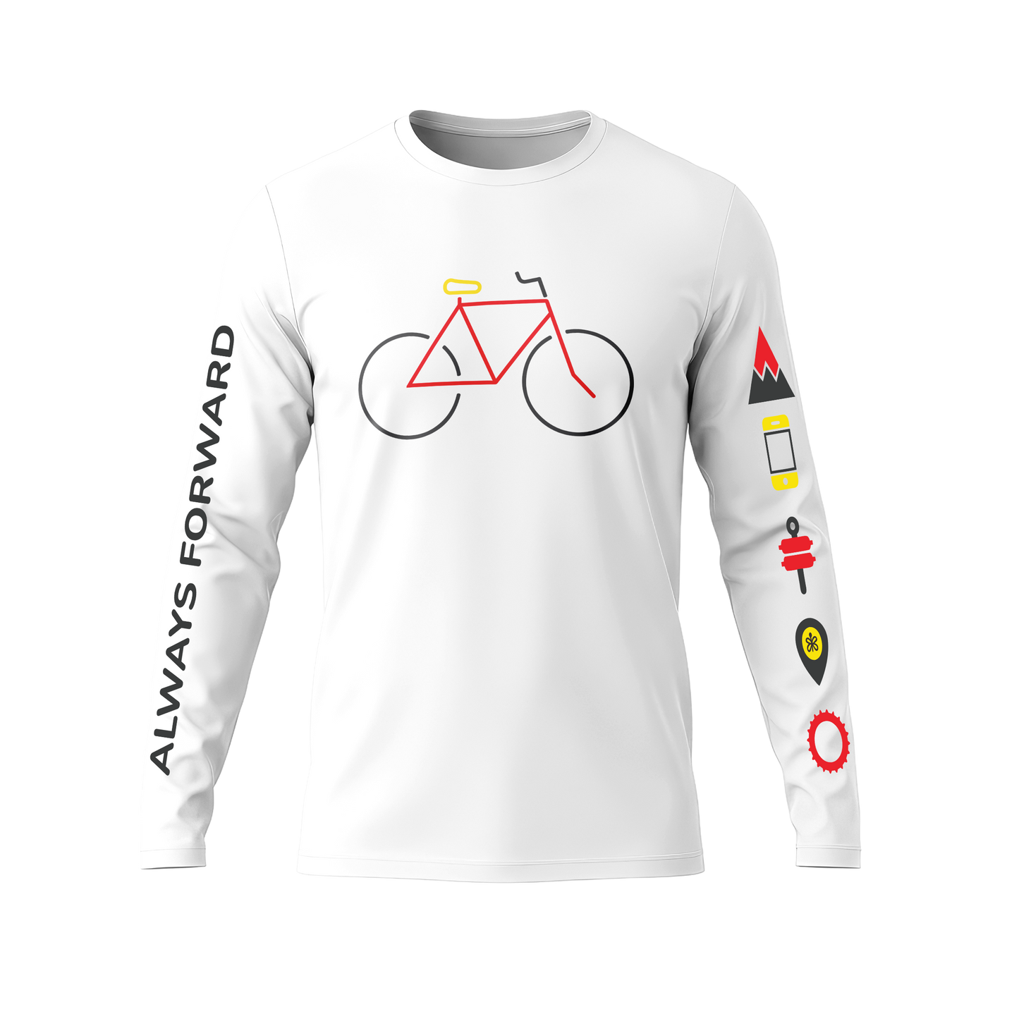 Long Sleeve Drifit Shirt: Bicycle Monoline