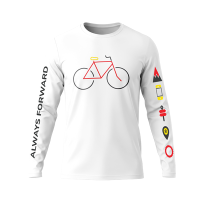 Long Sleeve Drifit Shirt: Bicycle Monoline