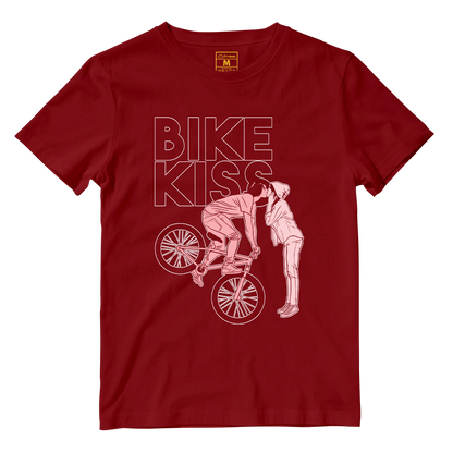 Cotton Shirt: Bike Kiss