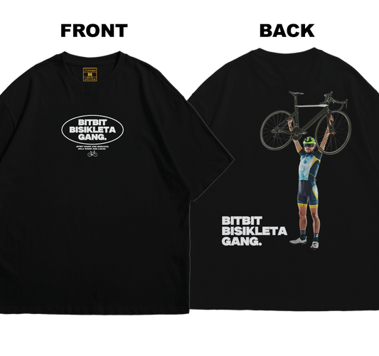 Premium Oversized Cotton Shirt: Bitbit Bisikleta Gang (Front and Back)