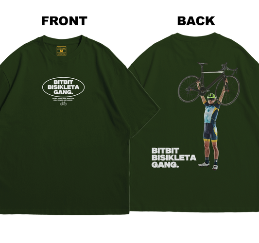 Premium Oversized Cotton Shirt: Bitbit Bisikleta Gang (Front and Back)