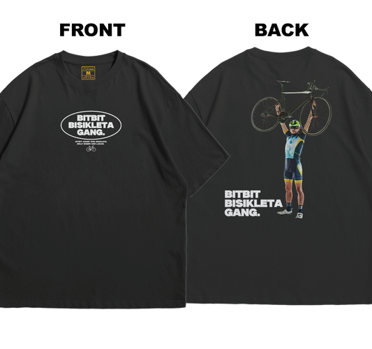 Oversized Cotton Shirt: Bitbit Bisikleta Gang (Front and Back)