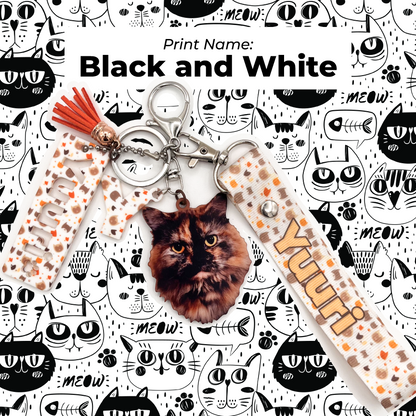 Acrylic Pet Bag Charm: Cat Wristyard Set