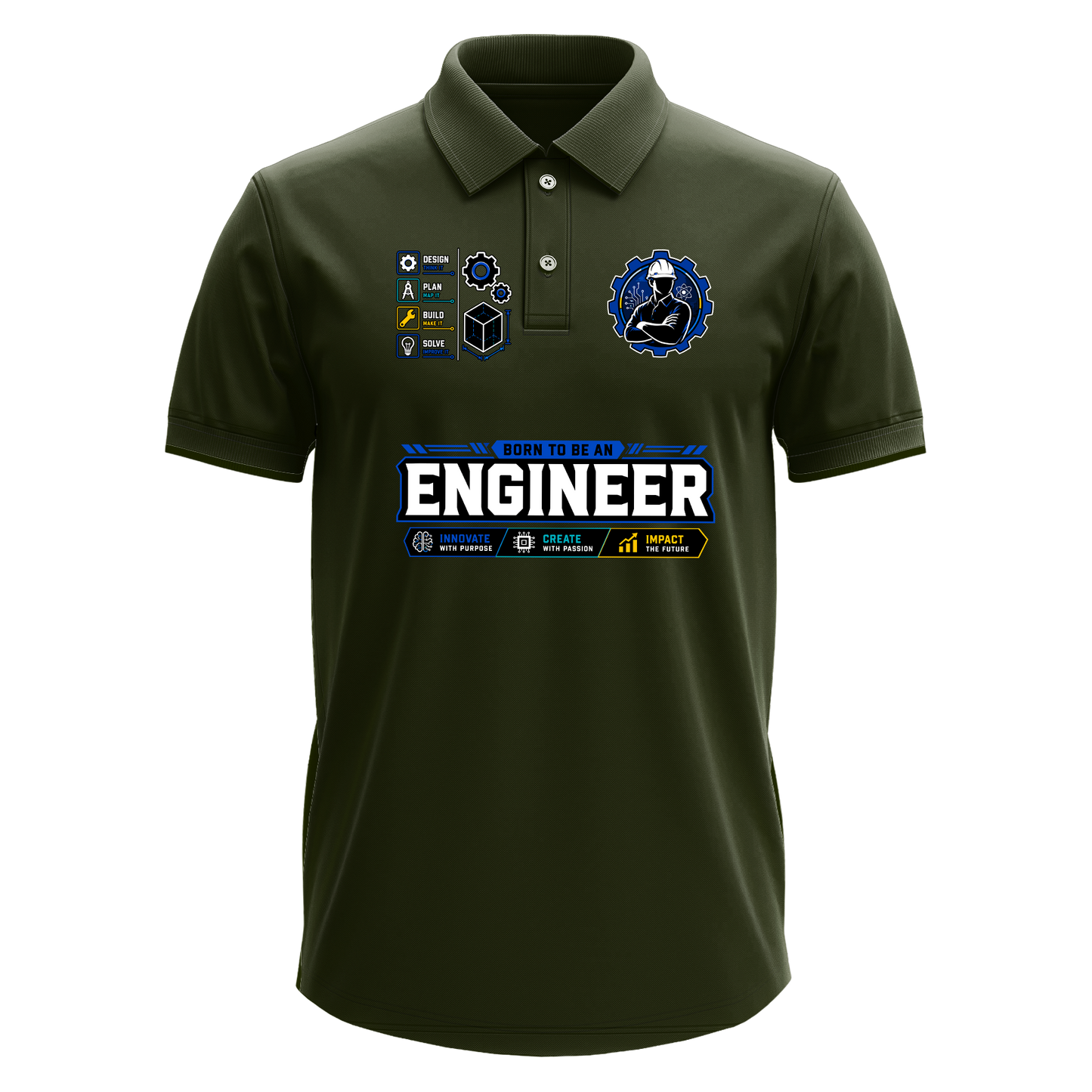 Drifit Polo Shirt: Born Engineer