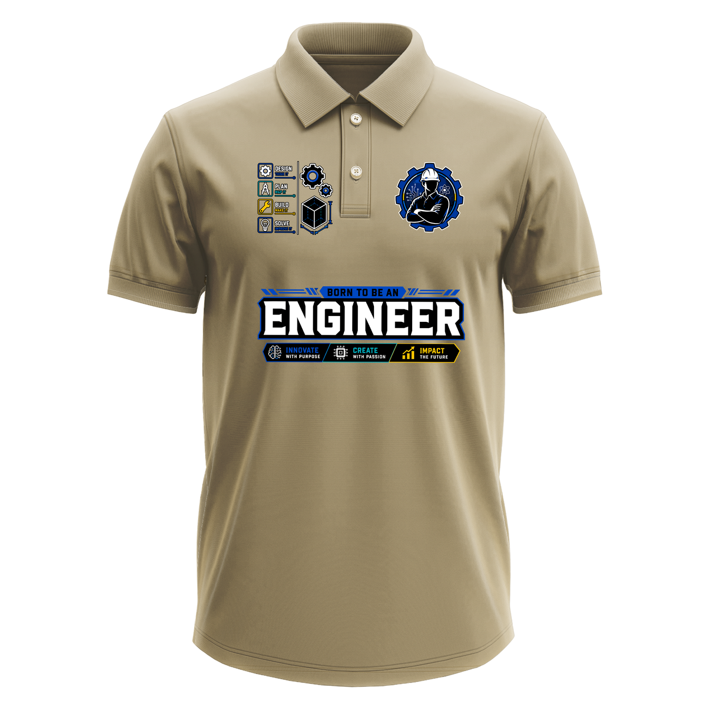 Drifit Polo Shirt: Born Engineer