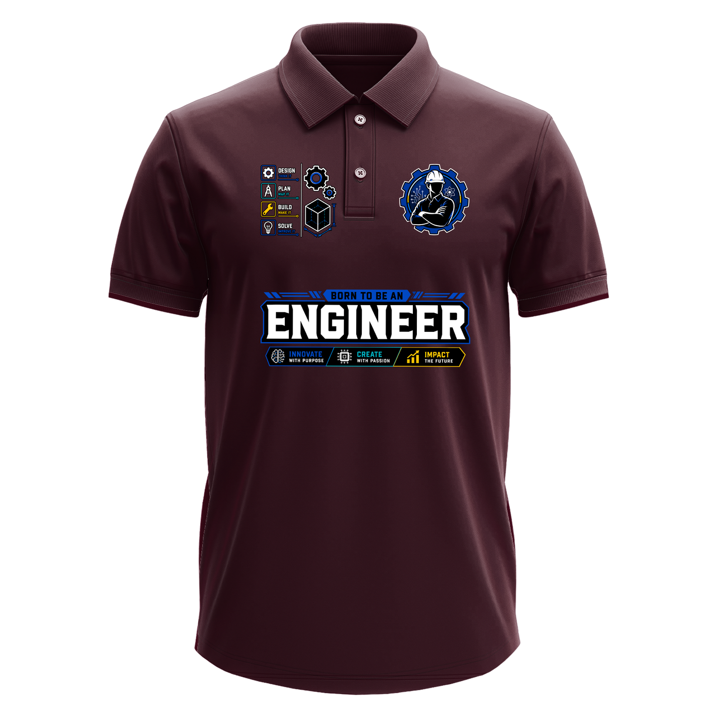Drifit Polo Shirt: Born Engineer