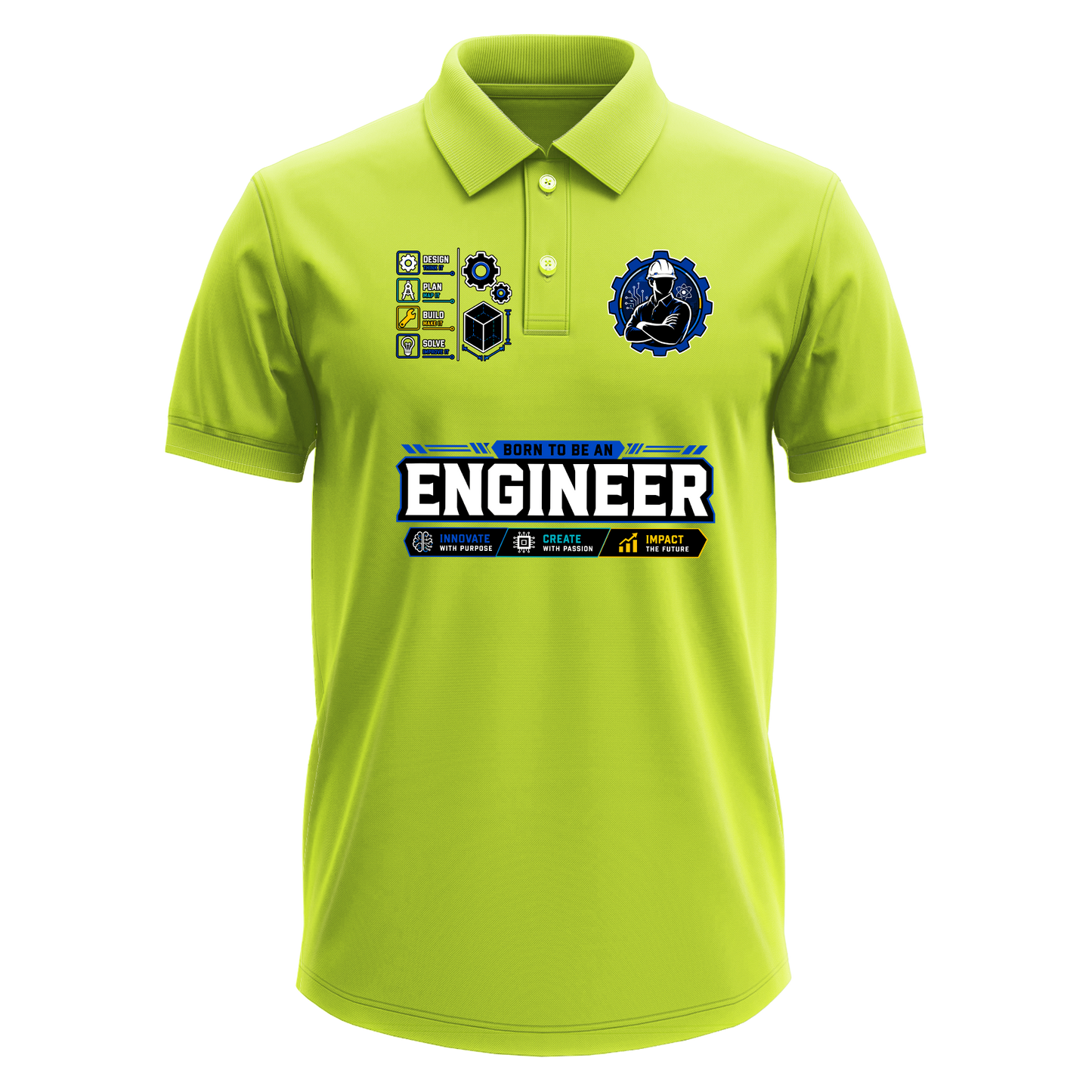 Drifit Polo Shirt: Born Engineer