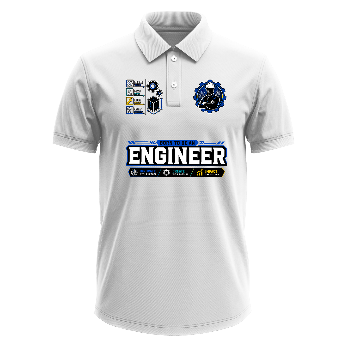Drifit Polo Shirt: Born Engineer