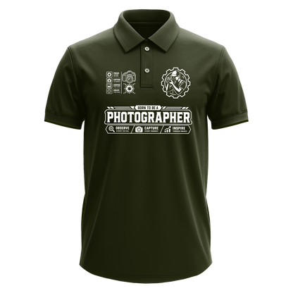 Drifit Polo Shirt: Born Photographer