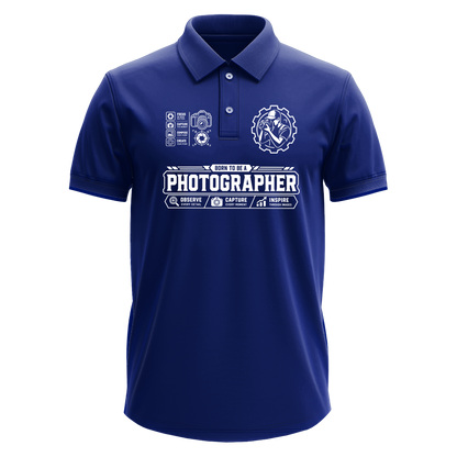 Drifit Polo Shirt: Born Photographer