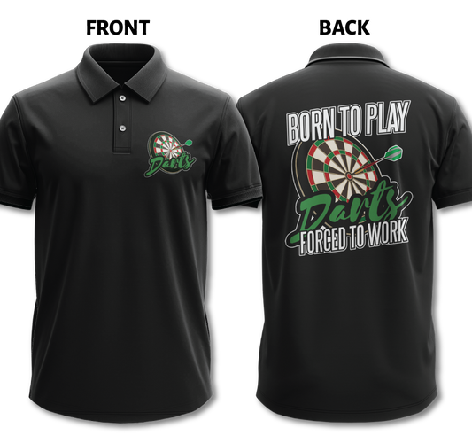 Drifit Polo Shirt: Born to Play (Front & Back)