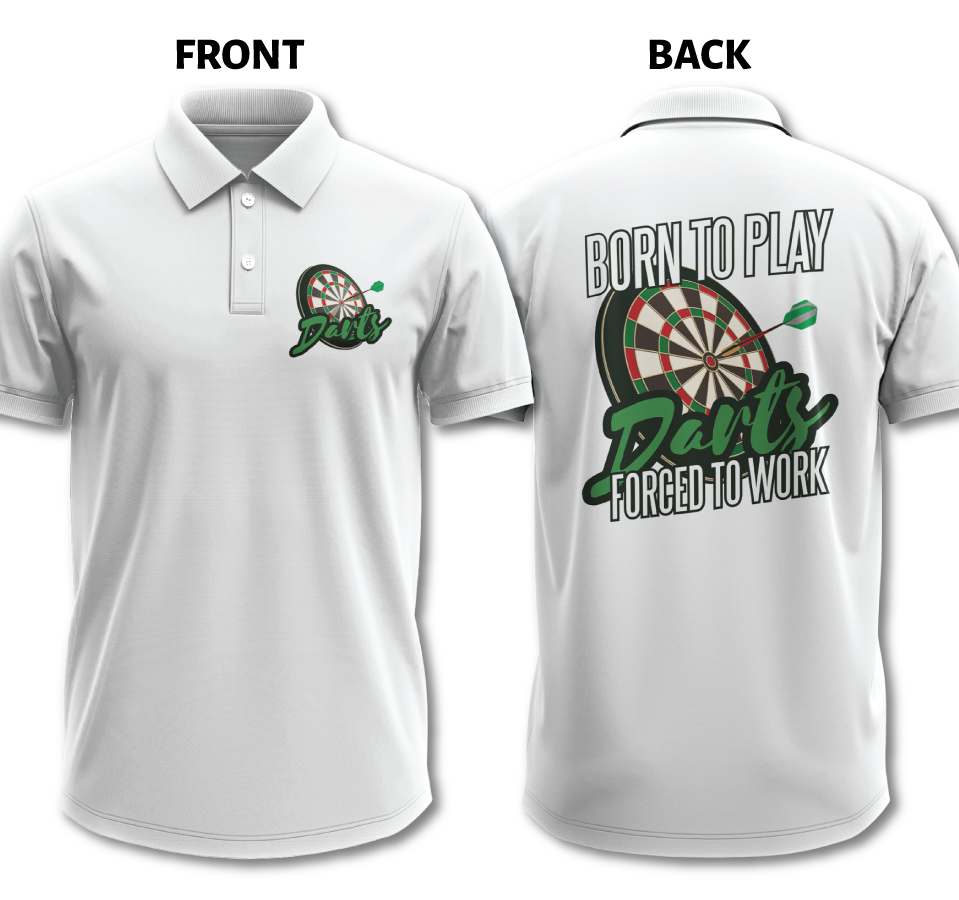 Drifit Polo Shirt: Born to Play (Front & Back)