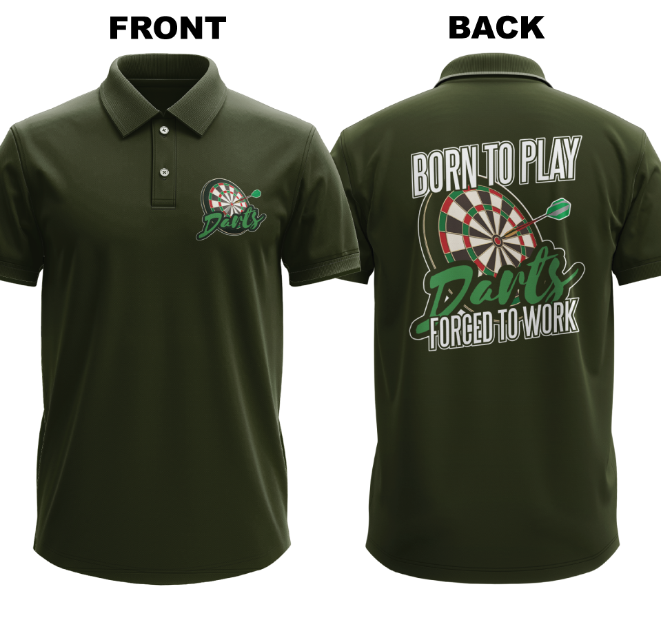 Drifit Polo Shirt: Born to Play (Front & Back)