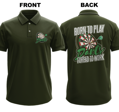 Drifit Polo Shirt: Born to Play (Front & Back)