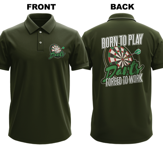 Drifit Polo Shirt: Born to Play (Front & Back)