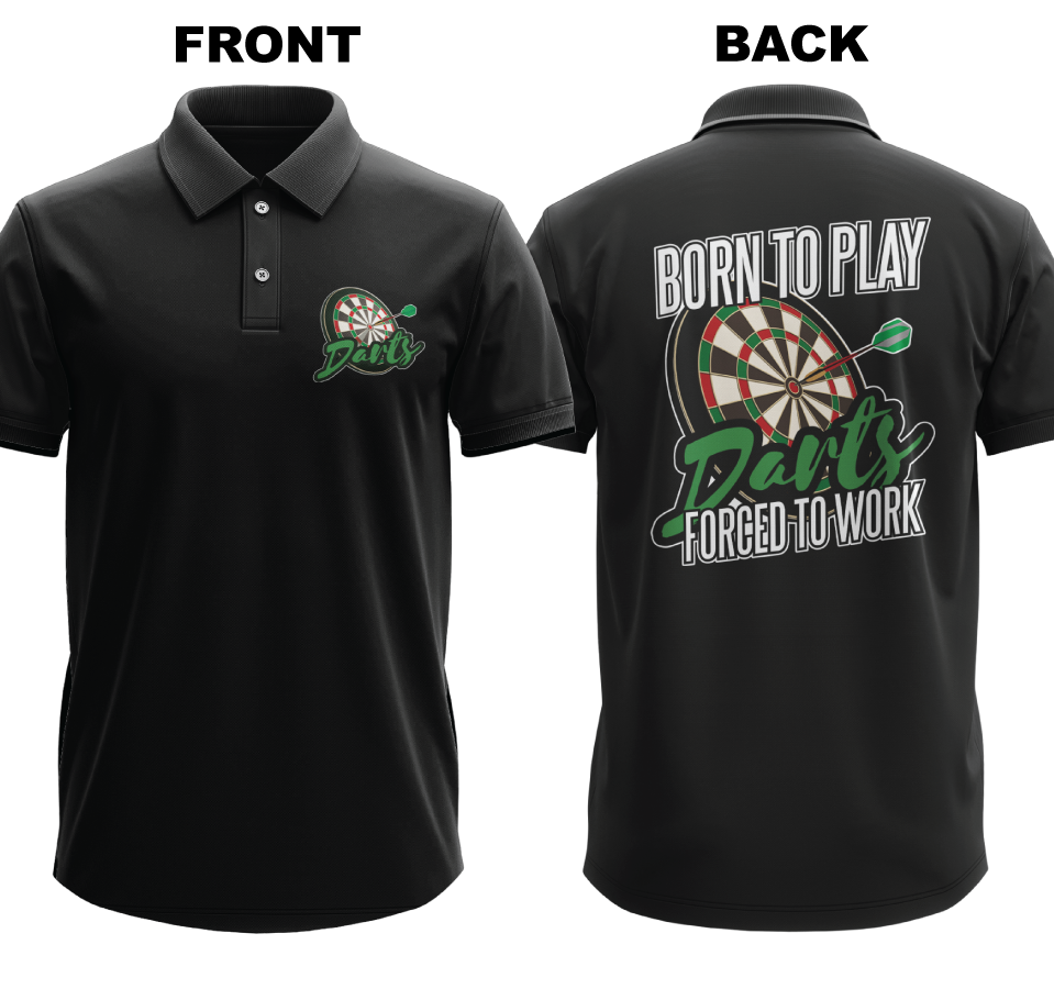 Drifit Polo Shirt: Born to Play (Front & Back)