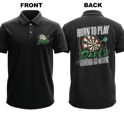 Drifit Polo Shirt: Born to Play (Front & Back)