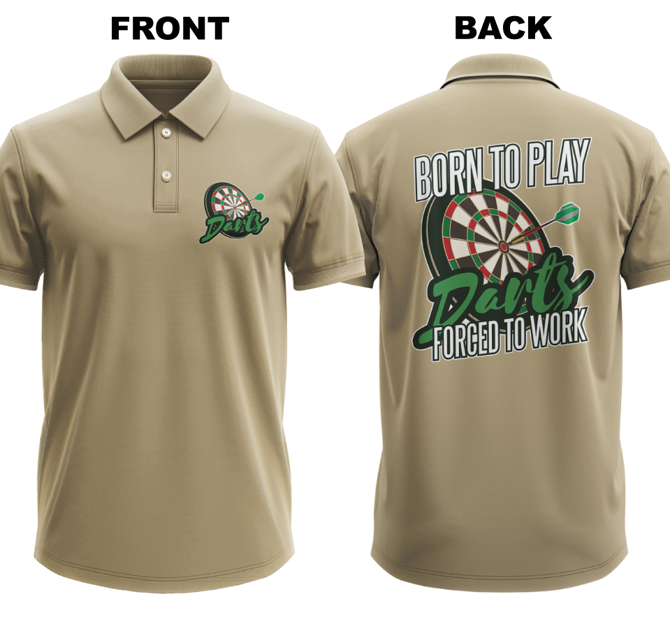 Drifit Polo Shirt: Born to Play (Front & Back)
