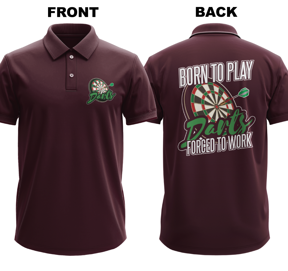 Drifit Polo Shirt: Born to Play (Front & Back)