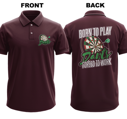 Drifit Polo Shirt: Born to Play (Front & Back)