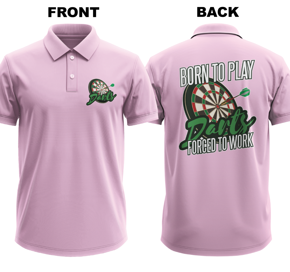 Drifit Polo Shirt: Born to Play (Front & Back)
