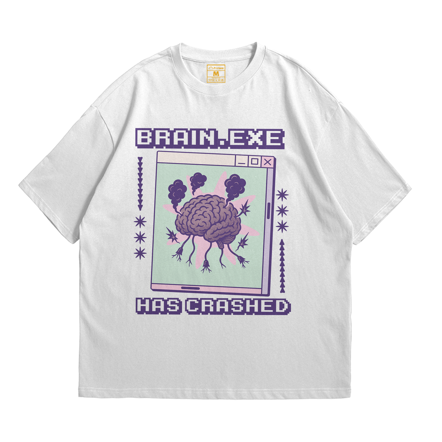 Premium Oversized Cotton Shirt: Brain Has Crashed