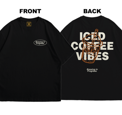 Premium Oversized Cotton Shirt: Brew In Progress (Front and Back)