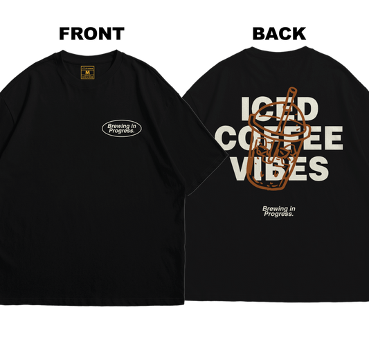 Premium Oversized Cotton Shirt: Brew In Progress (Front and Back)