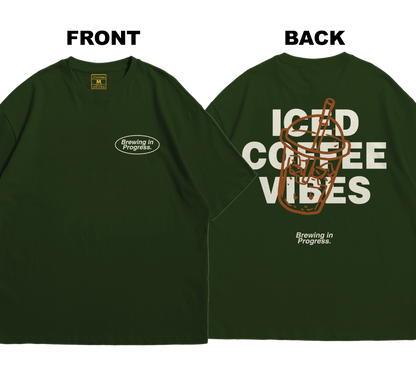 Premium Oversized Cotton Shirt: Brew In Progress (Front and Back)