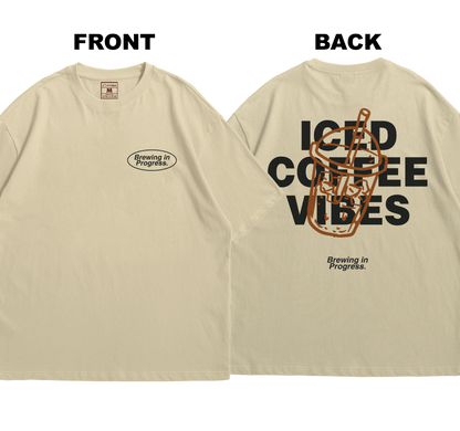 Premium Oversized Cotton Shirt: Brew In Progress (Front and Back)