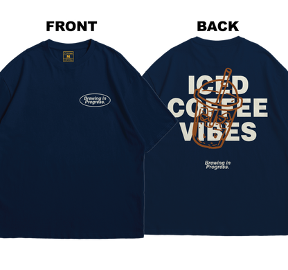 Premium Oversized Cotton Shirt: Brew In Progress (Front and Back)