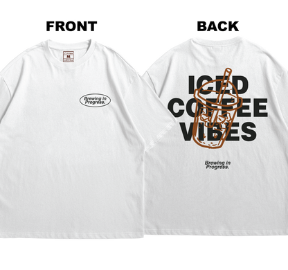 Premium Oversized Cotton Shirt: Brew In Progress (Front and Back)