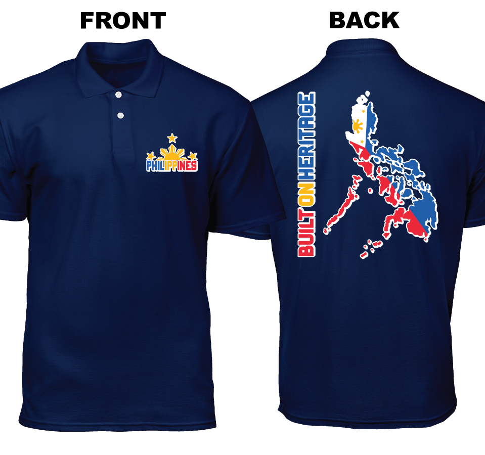 Cotton Polo Shirt: Built On Heritage (Front and Back)