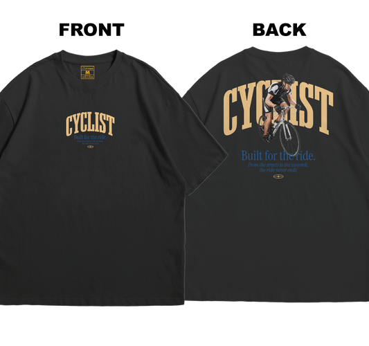Oversized Cotton Shirt: Built for the Ride (Front and Back)
