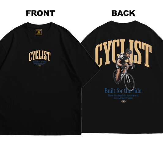 Premium Oversized Cotton Shirt: Built for the Ride (Front and Back)