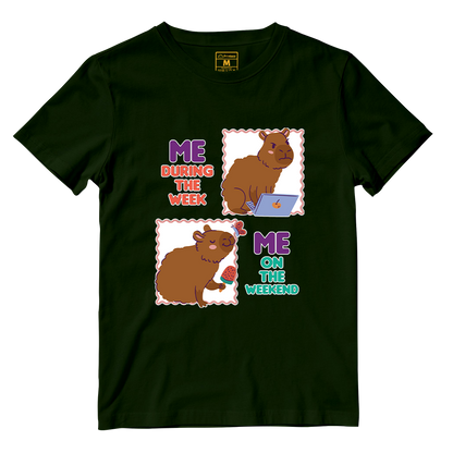 Cotton Shirt: Busy Capybara