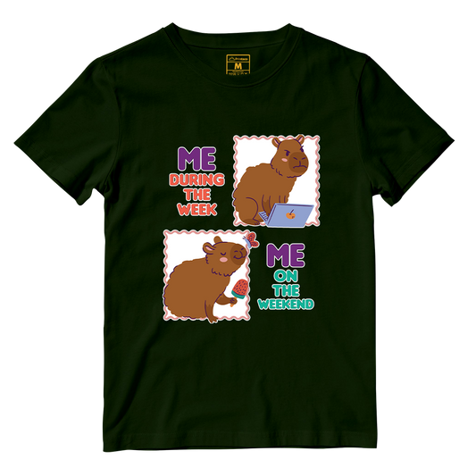 Cotton Shirt: Busy Capybara